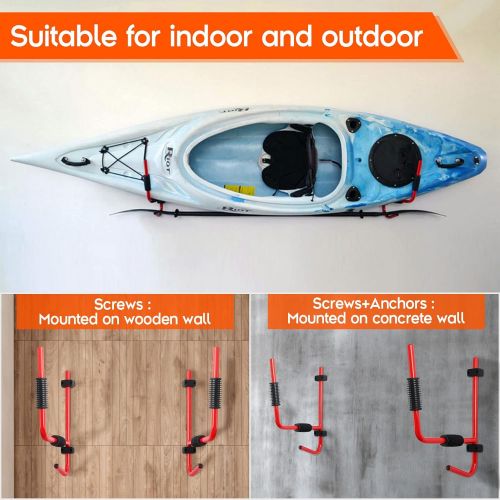  TC-Home Kayak Storage Rack Wall Mounted Folding Hanger Kayak Ladder