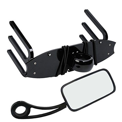  TC-Home CNC Wakeboard Tower Rack & Mirror Boat Board Holder Bracket Surfboard Black (SA-3)