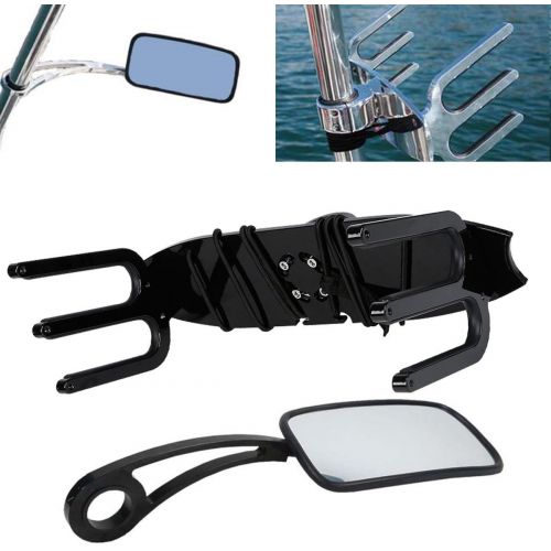  TC-Home CNC Wakeboard Tower Rack & Mirror Boat Board Holder Bracket Surfboard Black (SA-3)