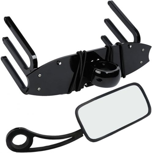  TC-Home CNC Wakeboard Tower Rack & Mirror Boat Board Holder Bracket Surfboard Black (SA-3)