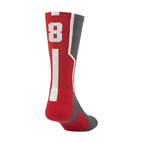  TCK Player ID Jersey Number Crew Socks Red Graphite Singles