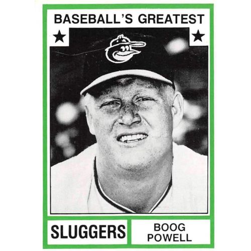  1982 TCMA Greatest Sluggers Baseball #42 Boog Powell Baltimore Orioles Official MLB Trading Card in Raw Condition (EX-MT or Better)