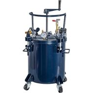 TCP Global 5 Gallon - 20 Liter Pressure Spray Pot Paint Tank: Heavy Duty Solid Steel, Clamp on Lid with Manual Mixing Agitator, Regulator & Pressure Gauge - Ideal for Large Volume Painting & Autobody