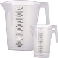 TCP Global 5 Liter (5000ml) Gallon Plastic Graduated Measuring and Mixing Pitcher (Pack of 3) - Holds 5 Quarts 1.25 Gallons- Pouring Cup, Measure & Mix Paint, Resin, Epoxy, Kitchen Cooking Baking