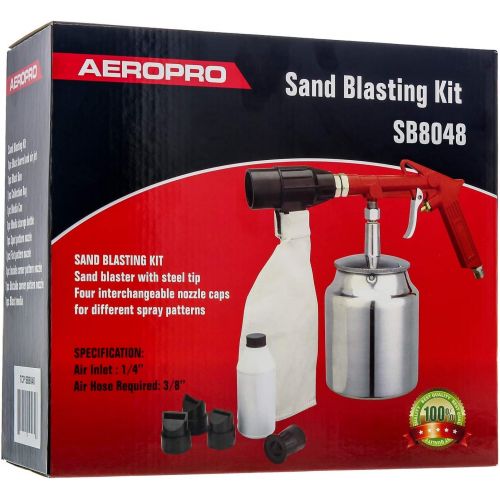  [아마존베스트]TCP Global Brand Air Sand Blasting Gun with Sand Recovery System (Includes Abrasive)