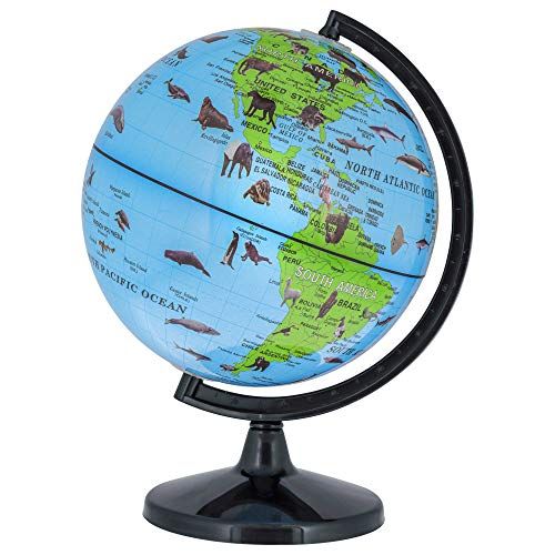  [아마존베스트]TCP Global 5.6 (14.2cm) Blue Ocean Desktop World Globe Gold Base