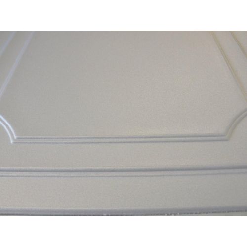  TD RM-8 Polystyrene (Styrofoam) White ceiling tile to cover popcorn (Pack of 48 tiles). Easy paintable. Easy DIY glue up application on any flat surface or popcorn ceiling. Decorative