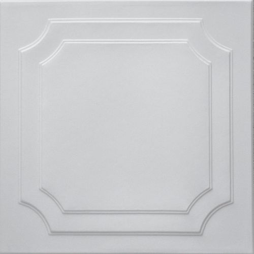  TD RM-8 Polystyrene (Styrofoam) White ceiling tile to cover popcorn (Pack of 48 tiles). Easy paintable. Easy DIY glue up application on any flat surface or popcorn ceiling. Decorative