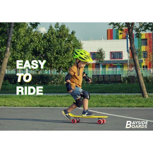  TD Trading Bayside Boards 22 Retro Skate Board - Mini Cruiser Skateboard for Boys, Girls, or Adults