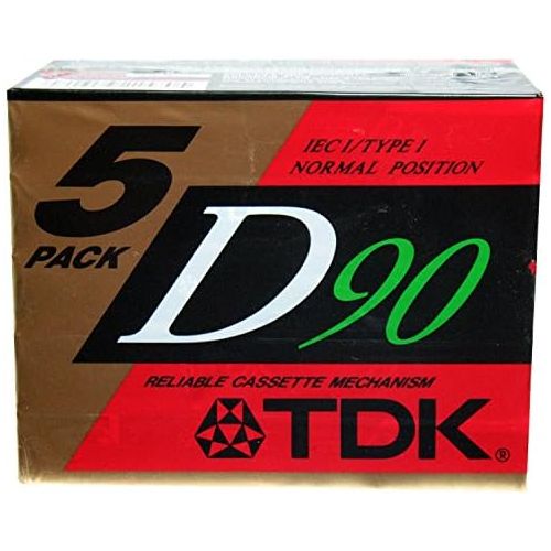  [아마존베스트]TDK Dynamic Performance D90 High Output IEC I / Type I - 5 Pack Audio Cassette Tapes