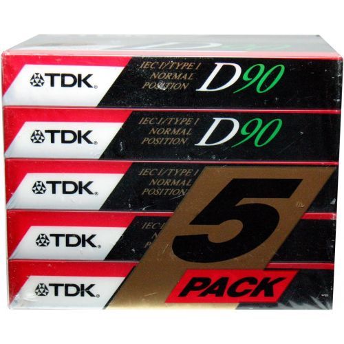  [아마존베스트]TDK Dynamic Performance D90 High Output IEC I / Type I - 5 Pack Audio Cassette Tapes