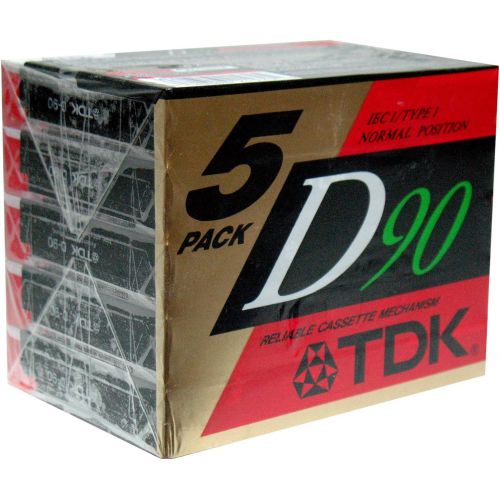  [아마존베스트]TDK Dynamic Performance D90 High Output IEC I / Type I - 5 Pack Audio Cassette Tapes