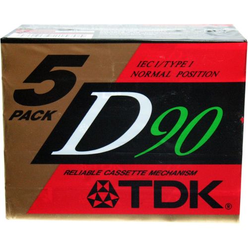  [아마존베스트]TDK Dynamic Performance D90 High Output IEC I / Type I - 5 Pack Audio Cassette Tapes