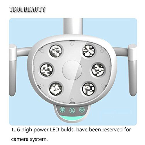  TDOUBEAUTY CX249-23 LED Shadowless Dental Lamp With 6 High Power LED Bulbs Touch Button And Sensor Dual Control Switch Adjustable (22MM)