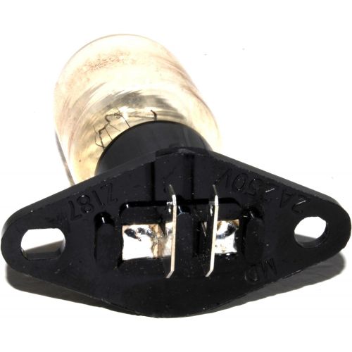  Microwave Oven Bulb With Fixed Lamp, T170 Base, Right Angle 4.8mm Terminals, 25w 230-240v, OEM, Suitable For Panasonic, Teka, LG, Delonghi, Caple, Smeg, Baumatic.. by TDSpares