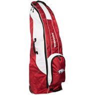 Team Golf NCAA Travel Golf Bag, High-Impact Plastic Wheelbase, Smooth & Quite Transport, Includes Built-in Shoe Bag, Internal Padding, & ID Card Holder