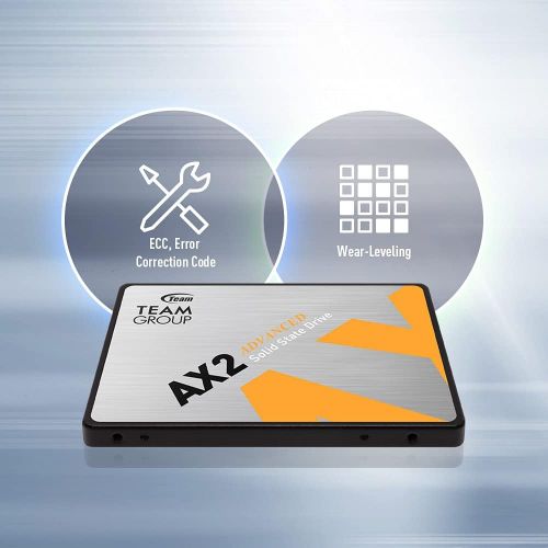  TEAMGROUP AX2 2TB 3D NAND TLC 2.5 Inch SATA III Internal Solid State Drive SSD (Read Speed up to 550 MB/s) Compatible with Laptop & PC Desktop T253A3002T0C101