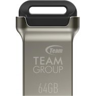 TEAMGROUP C162 64GB USB 3.2 Gen 1 (USB 3.1/3.0) Mini Fits Metal USB Flash Thumb Drive, External Data Storage Memory Stick Compatible with Computer/Laptop, Read up to 90MB/s (Black)