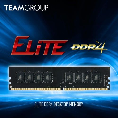  TEAMGROUP Elite DDR4 8GB Single 2400MHz PC4-19200 CL16 Unbuffered Non-ECC 1.2V 1Rx8 UDIMM 288 Pin PC Computer Desktop Memory Module Ram Upgrade- TED48G2400C1601