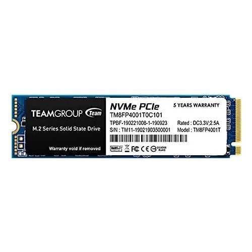  TEAMGROUP MP34 512GB with DRAM SLC Cache 3D NAND TLC NVMe1.3 PCIe Gen3x4 M.2 2280 Laptop&Desktop SSD(R/W Speed up to 3,400/2,000 MB/s) TM8FP4512G0C101