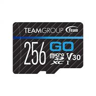 TEAMGROUP GO Card 256GB Micro SDXC UHS-I U3 V30 4K for GoPro & Drone & Action Cameras High Speed Flash Memory Card with Adapter for Outdoor, Sports, 4K Shooting, Nintendo-Switch TG