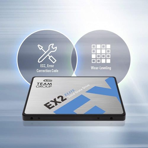  TEAMGROUP EX2 1TB 3D NAND TLC 2.5 Inch SATA III Internal Solid State Drive SSD (Read/Write Speed up to 550/520 MB/s) Compatible with Laptop & PC Desktop T253E2001T0C101