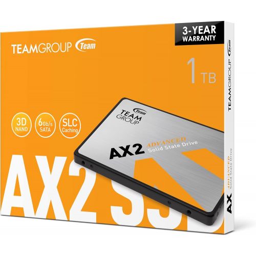  [아마존베스트]TEAMGROUP AX2 1TB 2.5 Inch SATA III Internal Solid State Drive SSD (Read Speed up to 540 MB/s) T253A3001T0C101