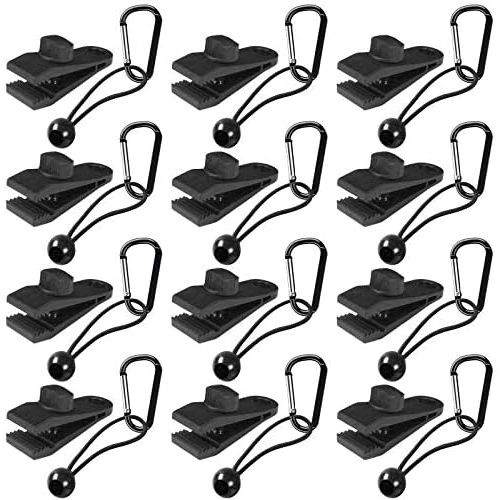  TEANTECH Tarp Clips with Carabiner Kit - 20 Pcs Heavy Duty Lock Grip Thumb Screw Camp Tent Clamp Clips for Outdoor Camping Caravan Canopies Awnings Car Covers Swimming Pool Covers