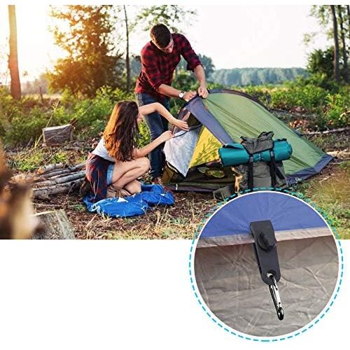  TEANTECH Tarp Clips with Carabiner Kit - 20 Pcs Heavy Duty Lock Grip Thumb Screw Camp Tent Clamp Clips for Outdoor Camping Caravan Canopies Awnings Car Covers Swimming Pool Covers