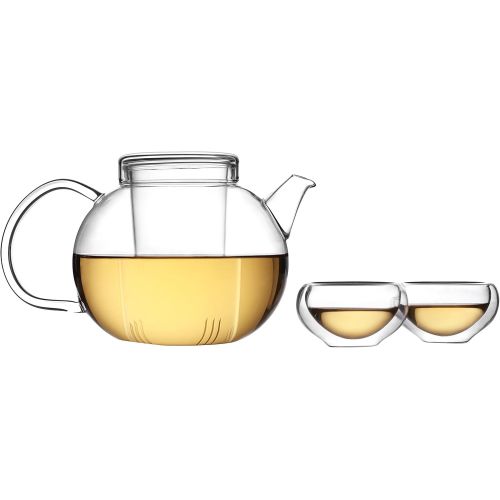  Tea Soul GLASTEESATZ MIT TEEKANNE UND 6 GLASSBECHER, Glas, Transparent, 20.7 x 15.5 x 12.5 cm