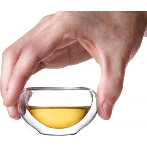  Tea Soul GLASTEESATZ MIT TEEKANNE UND 6 GLASSBECHER, Glas, Transparent, 20.7 x 15.5 x 12.5 cm