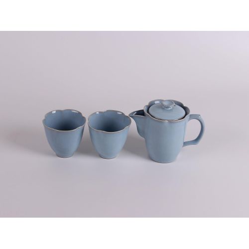  TEASOUL B6021247 Set Mit Teekanne Und 2 Bechern, blau