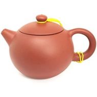 Tea Soul Zisha 300 ml, typische chinesische Teekanne aus einem bestimmten roten Ton aus Yixing, Keramik, braun, 13 x 9 x 7.5 cm