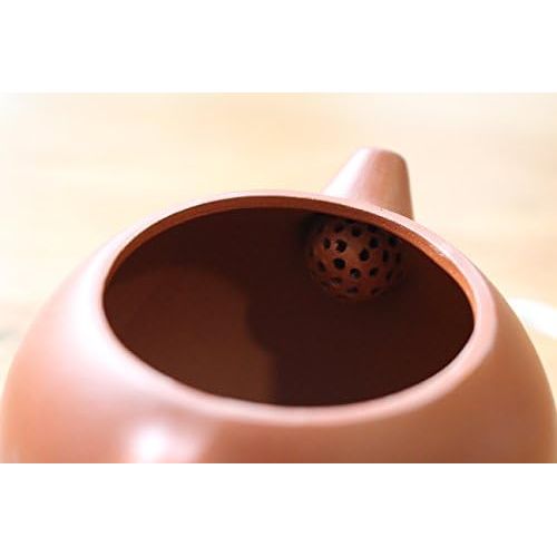  Tea Soul Zisha 300 ml, typische chinesische Teekanne aus einem bestimmten roten Ton aus Yixing, Keramik, braun, 13 x 9 x 7.5 cm