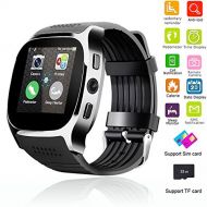 TEASTAR Smart Watch Touch Screen Bluetooth Unlocked Wristwatch Cell Phone With Camera SIM TF Card Slot Pedometer Sleep Monitoring for Android Smartphones Samsung Motorola LG HTC Men Women