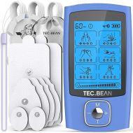 24 Modes TENS Unit Muscle Stimulator, Rechargeable TENS Machine with 8 Electrode Pads (American Gel), Electric Pulse Massager for Pain Relief Therapy（Blue）