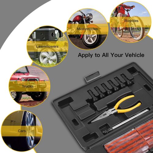  [아마존 핫딜]  [아마존핫딜]TECCPO 93Pcs Tire Repair Kit, Heavy Duty Tire Plug Kit for Car, Truck, RV, Jeep, ATV, Tractor, Trailer, Motorcycle - Universal Tire Repair Tools to Fix Punctures and Plug Flats