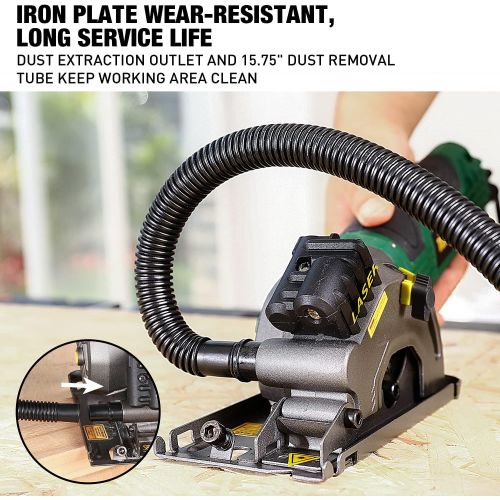  [아마존베스트]Circular Saw, TECCPO 4.8Amp 3700 RPM Compact Mini Circular Saw 3-3/8” with Laser Guide, 3 Saw Blades, Scale Ruler and Pure Copper Motor, Ideal for Wood, Tile, Aluminum and Plastic