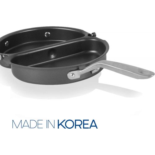  TECHEF - Frittata and Omelette Pan, Double Sided Folding Egg Pan, Made in Korea (PFOA Free) (Black)