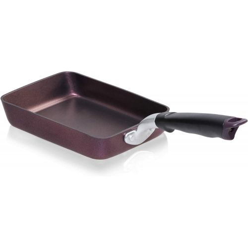  TECHEF - Tamagoyaki Japanese Omelette Pan / Egg Pan Skillet, PFOA-Free, Dishwasher Safe, Induction-Ready, Made in Korea (Purple / Medium)