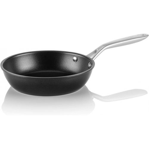  TECHEF - Onyx Collection 8-Inch Nonstick Frying Pan Skillet, PFOA-Free, Dishwasher Oven Safe, Stainless Steel Handle, Induction-Ready, Made in Korea (8-inch)