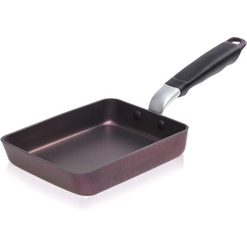  [아마존베스트]TeChef - Tamagoyaki Japanese Omelette Pan/Egg Pan, Coated with New Safe Teflon Select - Colour Collection/Non-Stick Coating (PFOA Free) / (Aubergine Purple) / Made in Korea (Medium