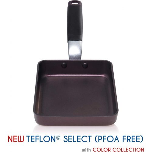  [아마존베스트]TeChef - Tamagoyaki Japanese Omelette Pan/Egg Pan, Coated with New Safe Teflon Select - Colour Collection/Non-Stick Coating (PFOA Free) / (Aubergine Purple) / Made in Korea (Medium