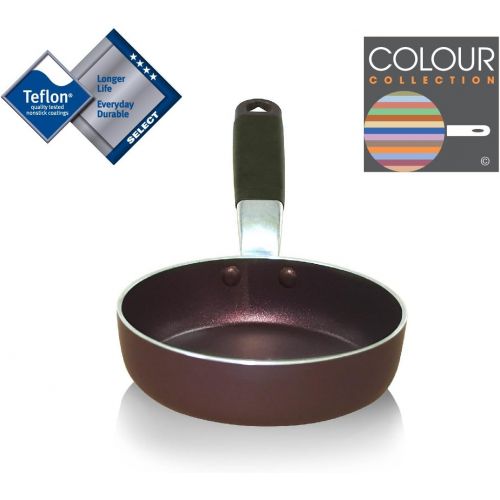  [아마존베스트]TeChef - 5.5-Inch One Egg Frying Pan, Coated with New Teflon Select/Non-Stick Coating (PFOA Free) / (Aubergine Purple) - Colour Collection (5.5-Inch)