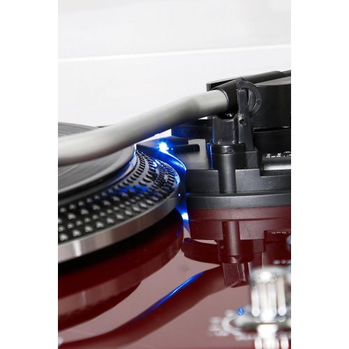  TECH-PLAY TechPlay TCP4530 Analog Turntable with Built-in Phono Pre-amplifier, By-Pass selecter, Auto-Return, Aluminum Platter and direct PC Link, with Audio-Technicas AT95E Cartridge (Piano