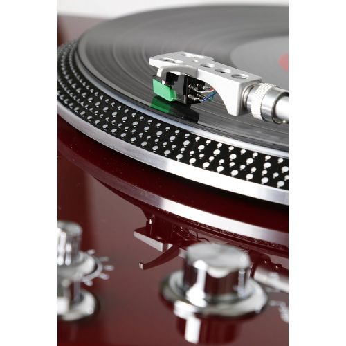  TECH-PLAY TechPlay TCP4530 Analog Turntable with Built-in Phono Pre-amplifier, By-Pass selecter, Auto-Return, Aluminum Platter and direct PC Link, with Audio-Technicas AT95E Cartridge (Piano