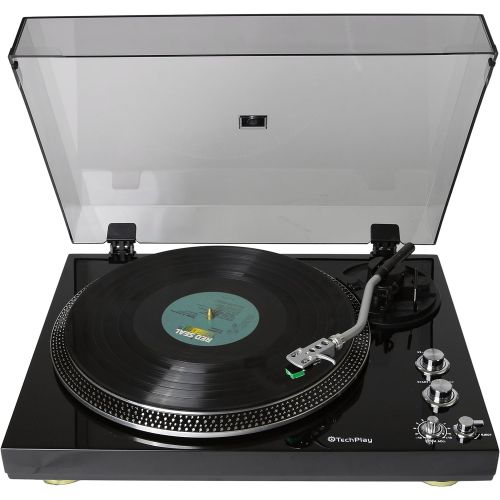  TECH-PLAY TechPlay TCP4530 Analog Turntable with Built-in Phono Pre-amplifier, By-Pass selecter, Auto-Return, Aluminum Platter and direct PC Link, with Audio-Technicas AT95E Cartridge (Piano