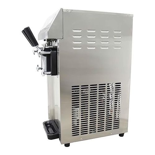  TECHTONGDA Commercial Soft Ice Cream Machine 3 Flavors Electric Soft Ice Cream Maker Precooling Auto Clean LED Display