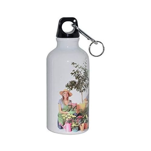  TECHTONGDA 50pcs 600ml Blank Coated Sublimation Aluminium Water Bottle White Sport Bottle Sublimation Transfer with Safe Lock and Free 2 Rolls Heat Tape