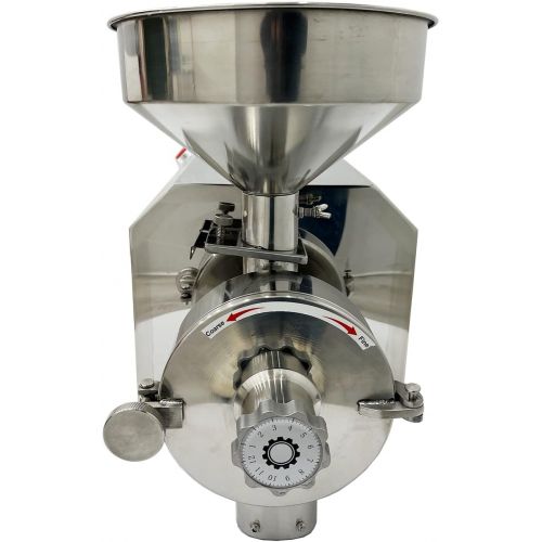  [아마존베스트]TECHTONGDA Commercial Grain Grinder Mill Machine Pulverizer Mill Equipment Powder Electric Grinding Machine for Spice and Chinese Herb Grinder with Stainless steel